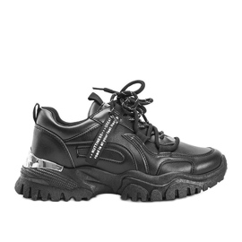 Baskets noires à semelle épaisse Zooey