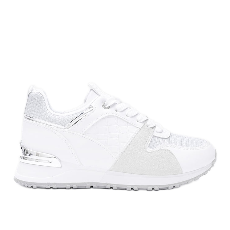 Baskets blanches avec accessoires Yoisya argentés