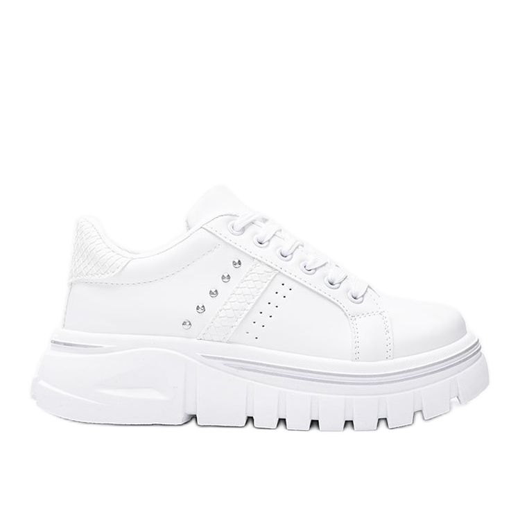Baskets blanches sur semelle haute Alasana