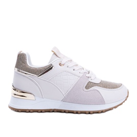 Baskets beiges avec accessoires Yoisya dorés