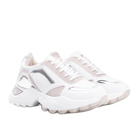 Baskets Gordani beiges avec empiècements métalliques Baskets Gordani beiges avec empiècements métalliques