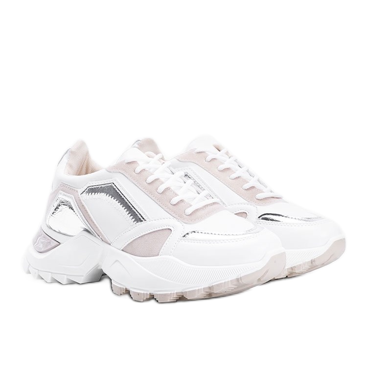 Baskets Gordani beiges avec empiècements métalliques Baskets Gordani beiges avec empiècements métalliques