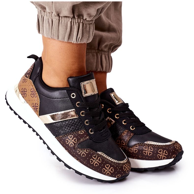 Chaussures De Sport Baskets Noir Suivant brun le noir Chaussures De Sport Baskets Noir Suivant brun le noir