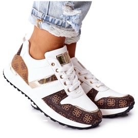 Chaussures De Sport Baskets Blanc Suivant brun