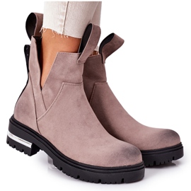 PS1 Bottines chaudes Bottines Jodhpur Avec fermeture éclair Gris My Way