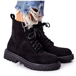 PS1 Bottes En Daim Fermeture Éclair Noir Belados