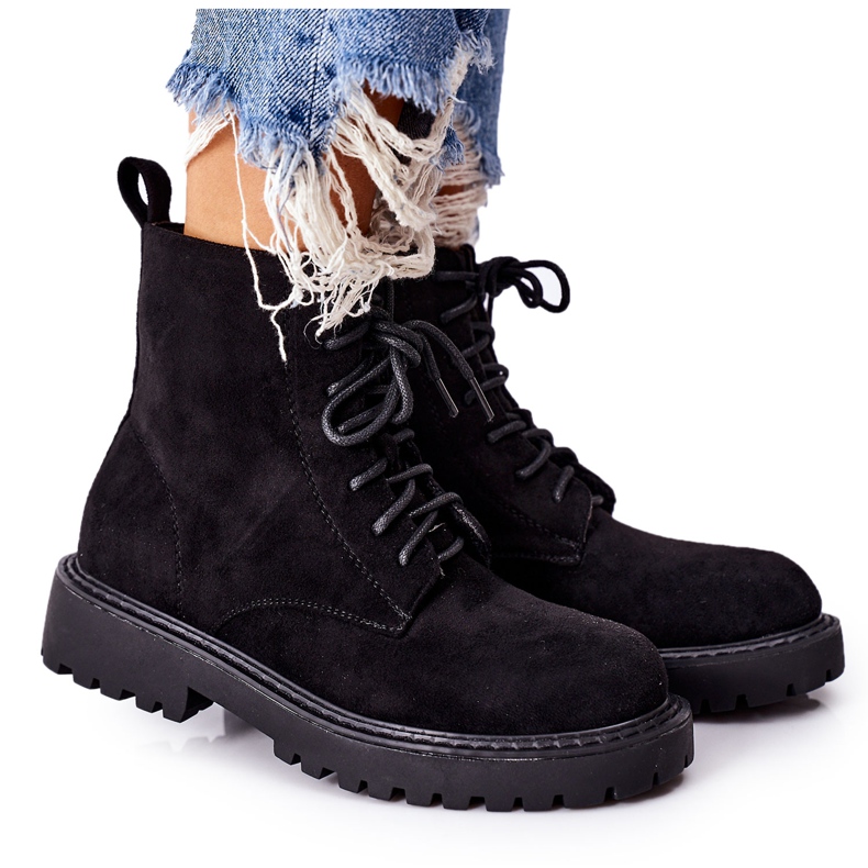 PS1 Bottes En Daim Fermeture Éclair Noir Belados le noir