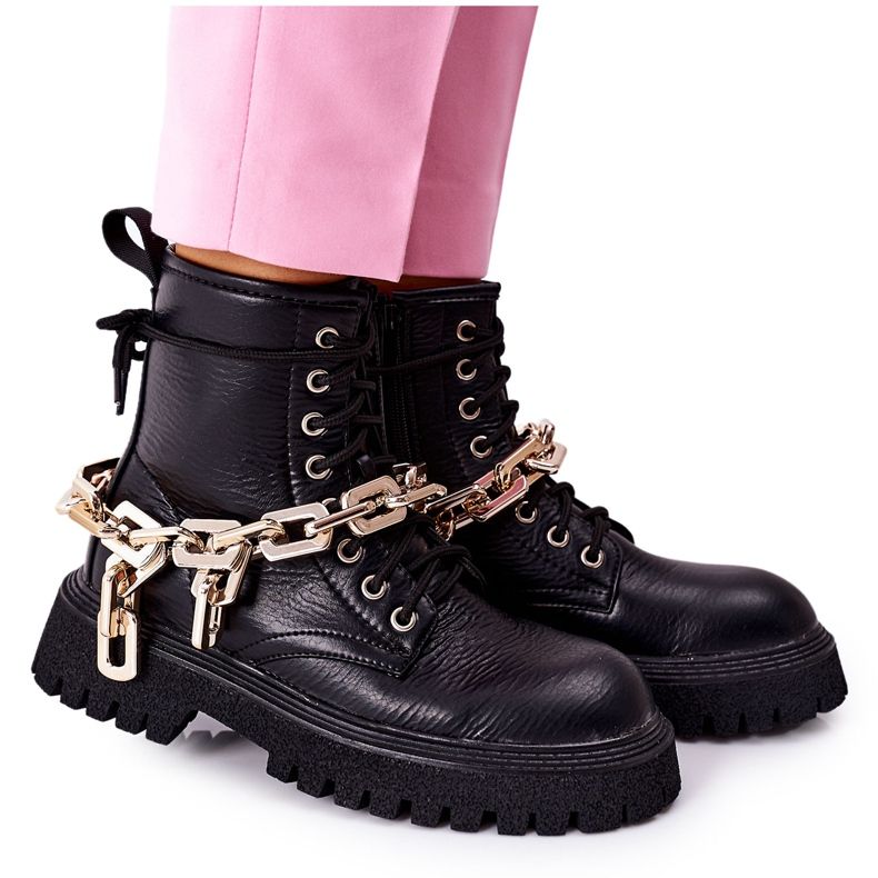 Bottes Graal noires hautes et élégantes le noir