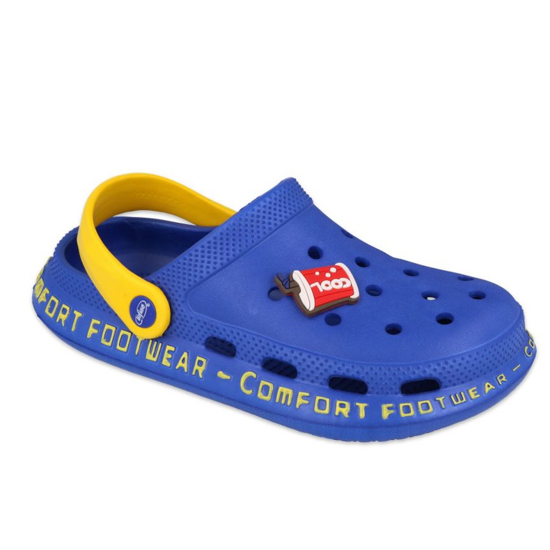 Chaussons en mousse pour enfants Befado - saphir 159Y101 bleu d'or