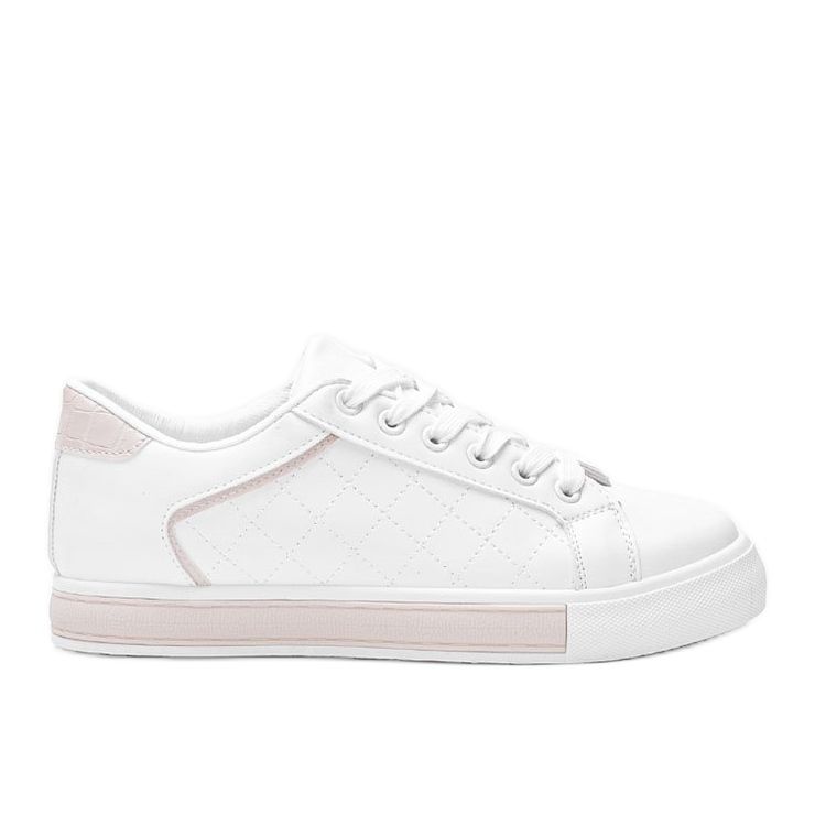 Baskets blanches et beiges avec un motif sur la tige Turandont