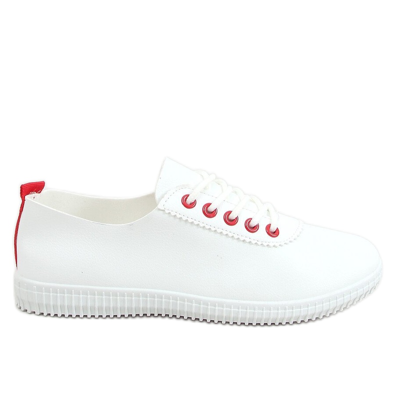 Baskets femme blanches et rouges JF-873 Red
