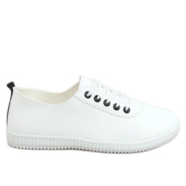 Baskets femme noires et blanches JF-873 BLANC / NOIR