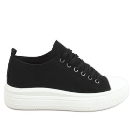 Baskets femme noires PC12P Noir le noir