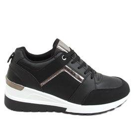 Baskets compensées noires P67 Noir le noir