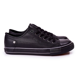 Baskets en cuir pour hommes Big Star II174002 Noir le noir