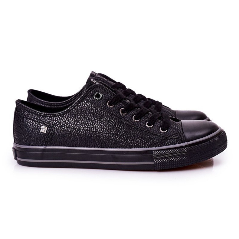 Baskets en cuir pour hommes Big Star II174002 Noir le noir