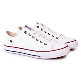 Baskets en cuir pour hommes Big Star II174001 Blanc