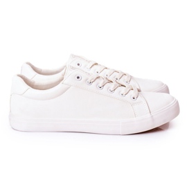 Baskets en cuir pour hommes Big Star II174028 Blanc