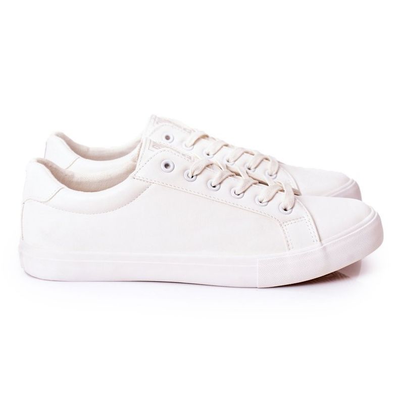 Baskets en cuir pour hommes Big Star II174028 Blanc blanche