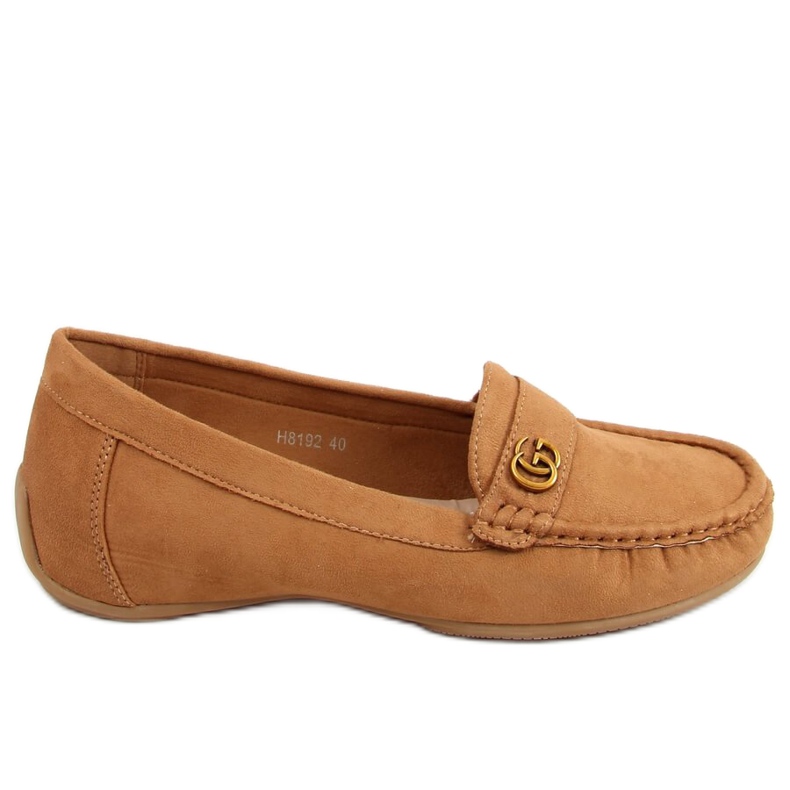 Mocassins pour femme camel H8192 Camel brun