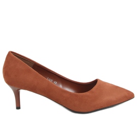 Escarpins sur un petit talon marron L428 Camel brun