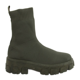 Bottines chaussettes vertes PP01P Vert