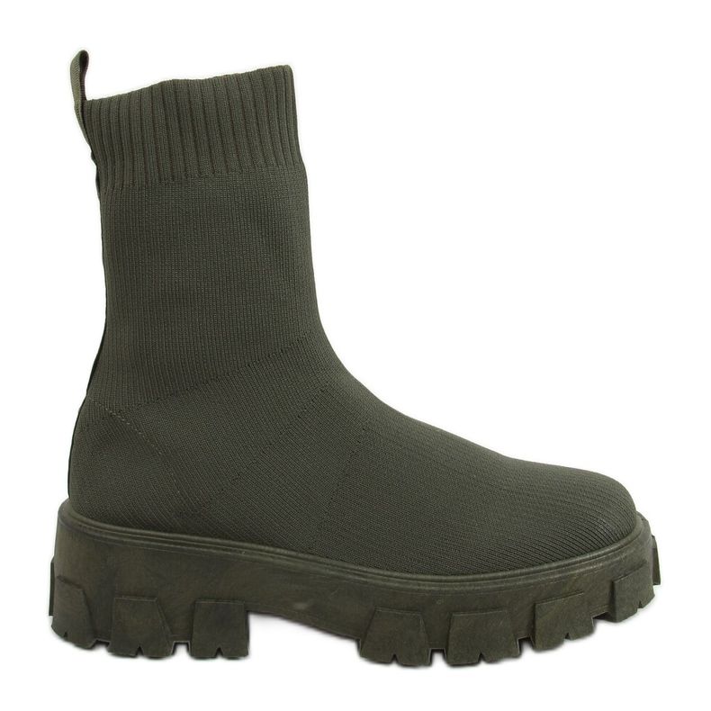 Bottines chaussettes vertes PP01P Vert