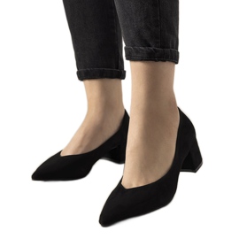 Escarpins noirs sur le poteau Floren le noir Escarpins noirs sur le poteau Floren le noir