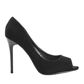 Escarpins noirs sur un talon Prima le noir