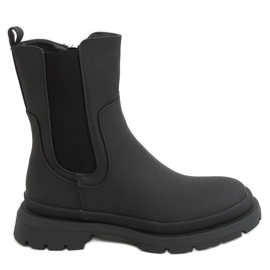 Bottines Jodhpur noires QT26P Noir le noir