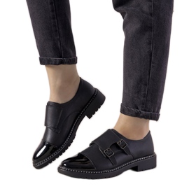 Chaussures à enfiler noires avec clous GF-FD9 le noir