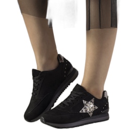 Baskets de sport noires ornées de clous Ruler le noir