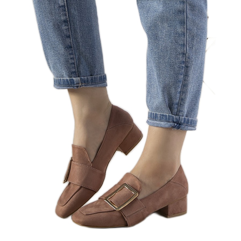 BM Escarpins roses sur pilier avec boucle Next