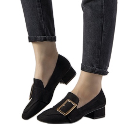 Escarpins noirs sur tige avec boucle Next