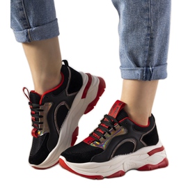 Baskets noires avec inserts holographiques Freedom