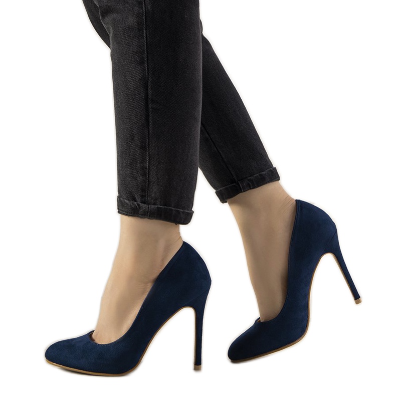 Escarpins bleu marine sur talon Dermeno Escarpins bleu marine sur talon Dermeno