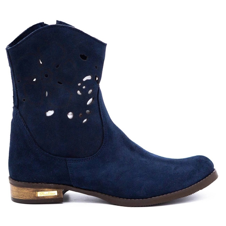 Olivier Bottes ajourées confortables Jess bleu marine