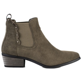 J. Star Bottines vertes sur un poste bas