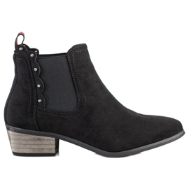 J. Star Bottines noires sur un poste bas le noir