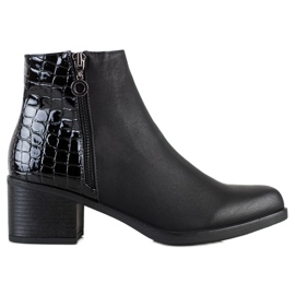 J. Star Bottes avec insert imprimé serpent le noir