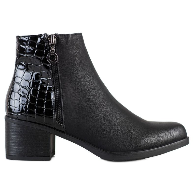 J. Star Bottes avec insert imprimé serpent le noir