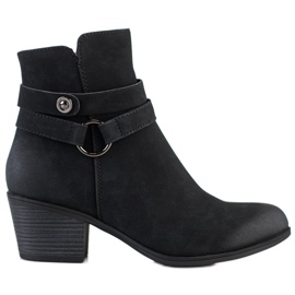 J. Star Bottes avec une ceinture décorative noir