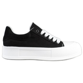 Goodin Baskets classiques sur la plate-forme le noir