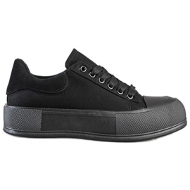 Goodin Baskets classiques sur la plate-forme le noir
