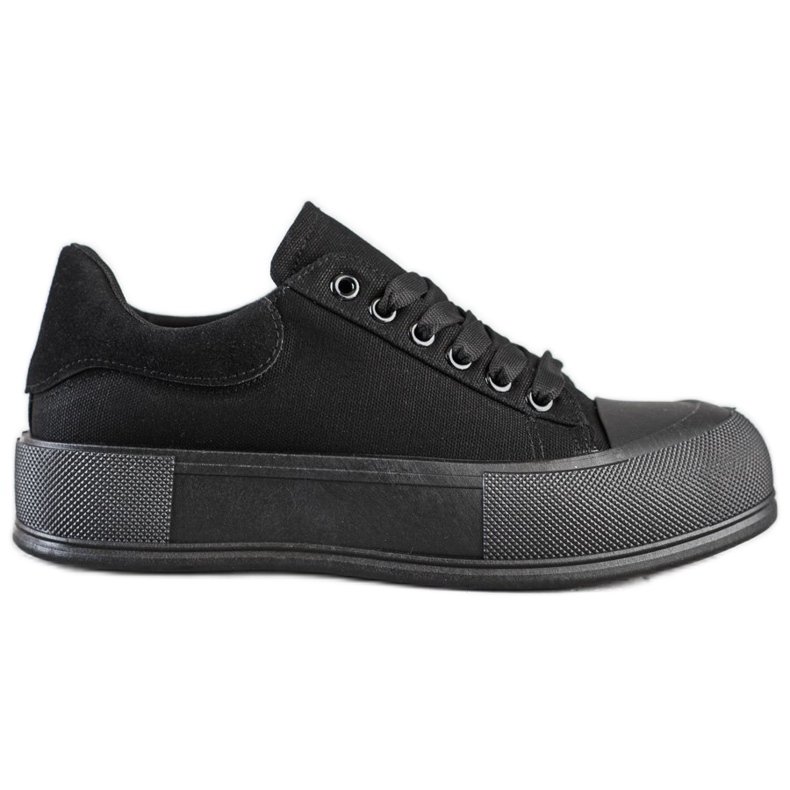 Goodin Baskets classiques sur la plate-forme le noir