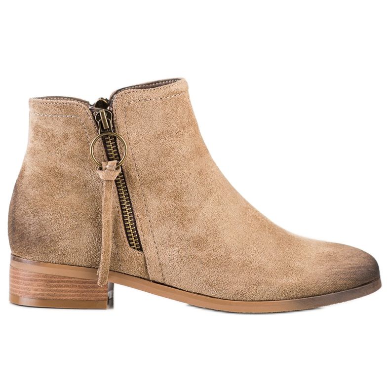 Vinceza Bottes avec fermeture éclair Vicneza décorative beige