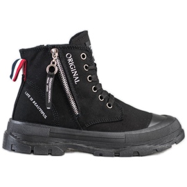 Goodin Baskets avec fermeture éclair décorative noir