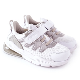 Chaussures de Sport Enfant Avec Velcro ABCKIDS Blanc-Argent
