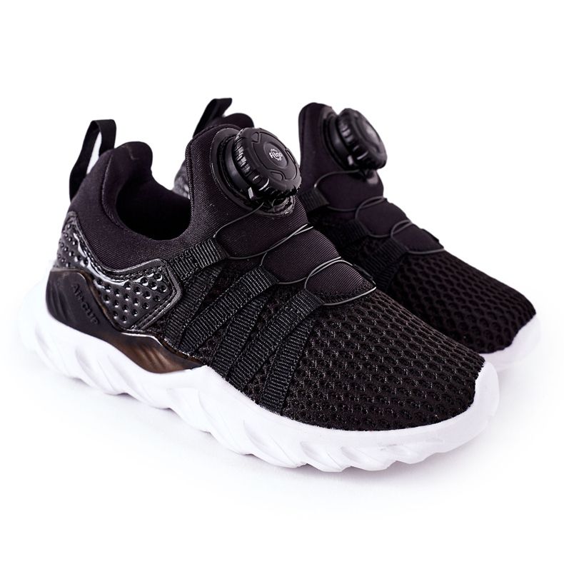Chaussures De Sport Enfant Avec Bouton ABCKIDS Noir le noir