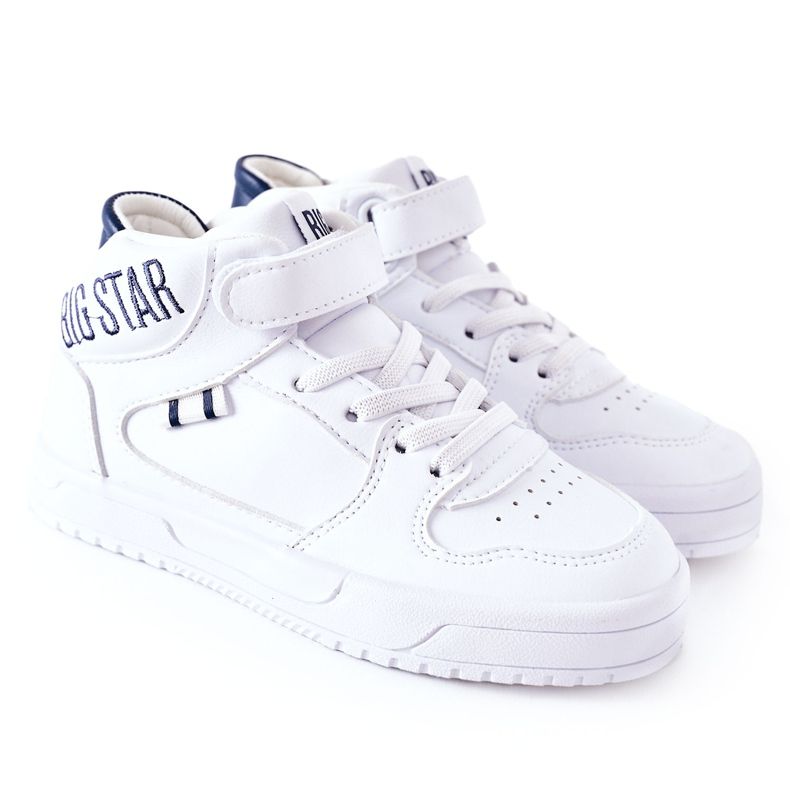 Chaussures de sport pour enfants Big Star II374034 Blanc et bleu marine blanche